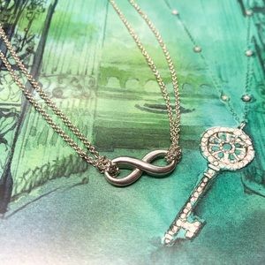 Tiffany Infinity Pendant Necklace 925 sterling.